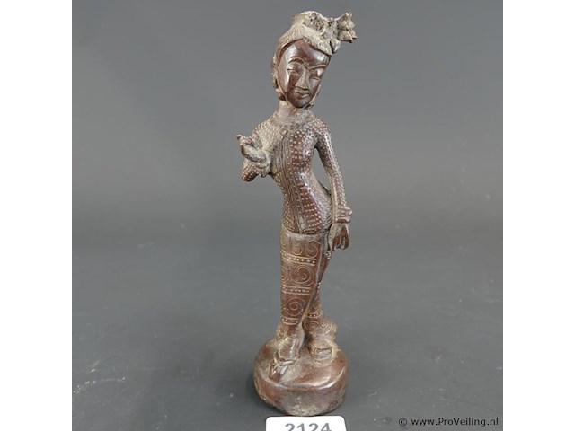 Bronzen beeld van een balinese danseres - afbeelding 1 van  5