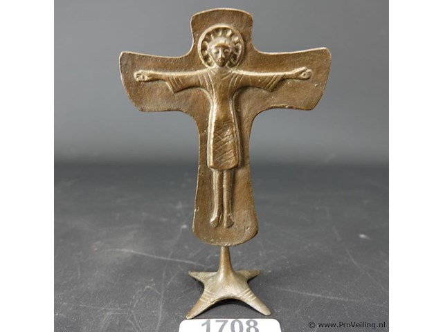 Bronzen crucifix - afbeelding 1 van  5