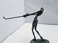 Bronzen figurine vrouwelijke golfer - afbeelding 2 van  5
