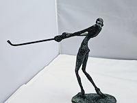 Bronzen figurine vrouwelijke golfer - afbeelding 3 van  5
