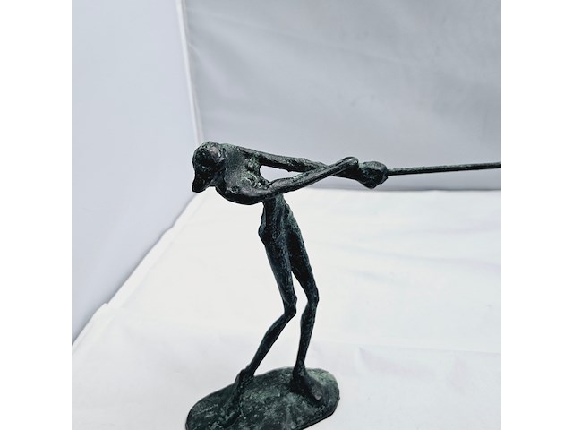Bronzen figurine vrouwelijke golfer - afbeelding 2 van  5