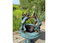 Bronzen fontein 128 cm hoog - afbeelding 4 van  6