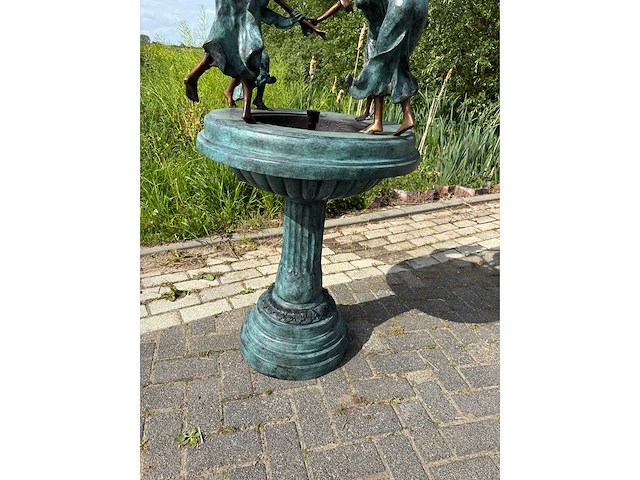 Bronzen fontein 128 cm hoog - afbeelding 6 van  6
