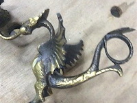 Bronzen kaarsenhouder draak - afbeelding 3 van  3