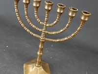 Bronzen menora - afbeelding 2 van  5