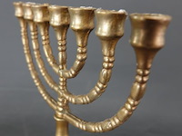 Bronzen menora - afbeelding 3 van  5