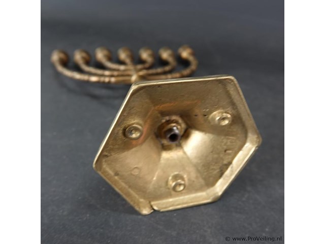 Bronzen menora - afbeelding 5 van  5