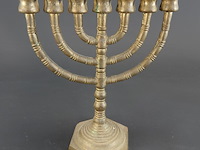 Bronzen menora - afbeelding 1 van  5