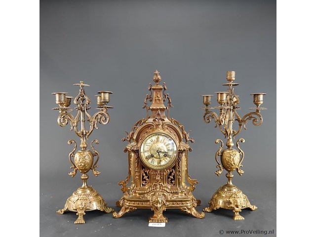 Bronzen pendulestel in napoleon iii-stijl - afbeelding 1 van  5