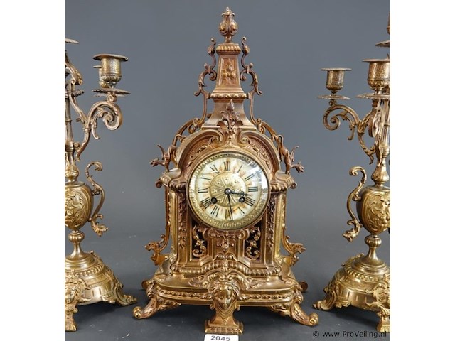 Bronzen pendulestel in napoleon iii-stijl - afbeelding 2 van  5