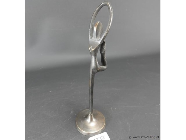 Bronzen sculptuur gymnasiaste - afbeelding 2 van  5