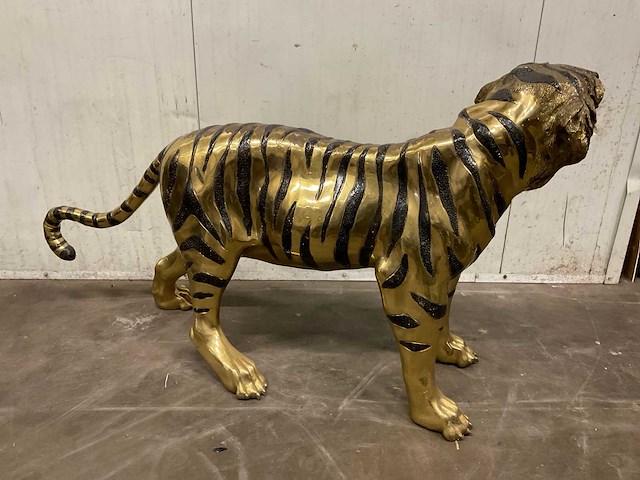 Bronzen sculptuur tijger - afbeelding 4 van  5