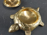 Bronzen/koperen schildpad als dekseldoos - afbeelding 2 van  5