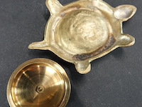 Bronzen/koperen schildpad als dekseldoos - afbeelding 5 van  5