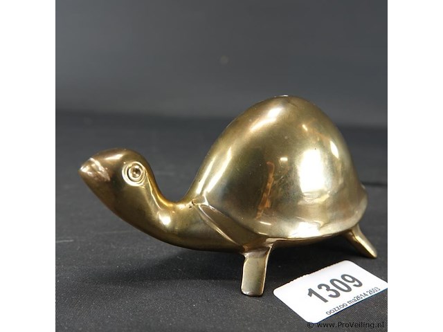 Bronzen/koperen schildpad - afbeelding 1 van  5
