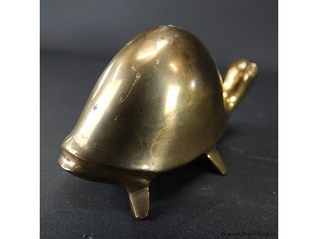 Bronzen/koperen schildpad - afbeelding 4 van  5