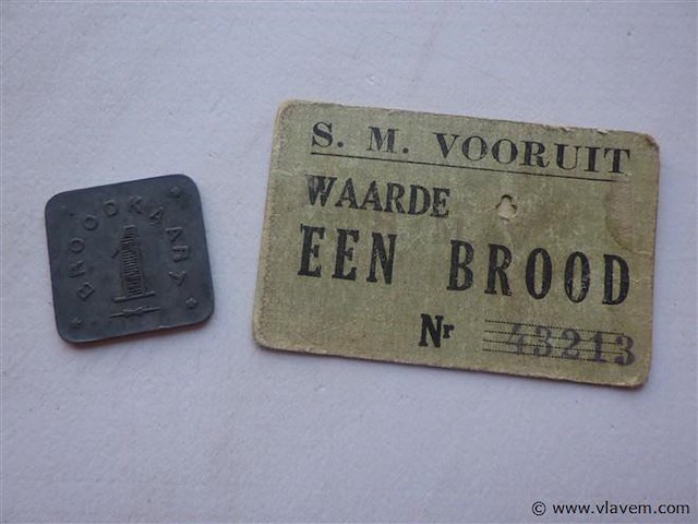 Broodkaart vooruit 1880 - afbeelding 2 van  3