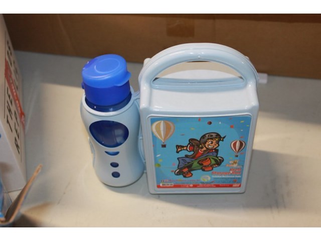 Broodtrommel blauw 1x in ds 2 - afbeelding 1 van  3