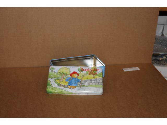 Broodtrommel of opberg blik paddington wit 6 stuks in krat c - afbeelding 1 van  3