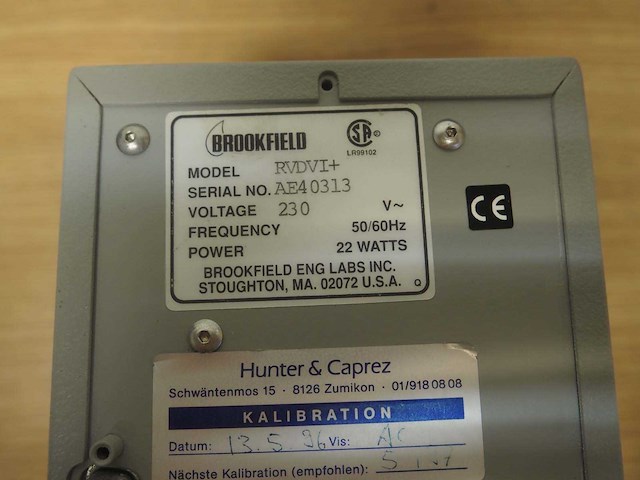 Brookfield - rvdvi+ - viscometer head - afbeelding 4 van  4