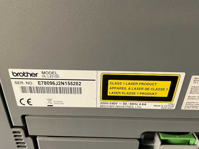 Brother hl-l2310d laserprinter - afbeelding 3 van  3