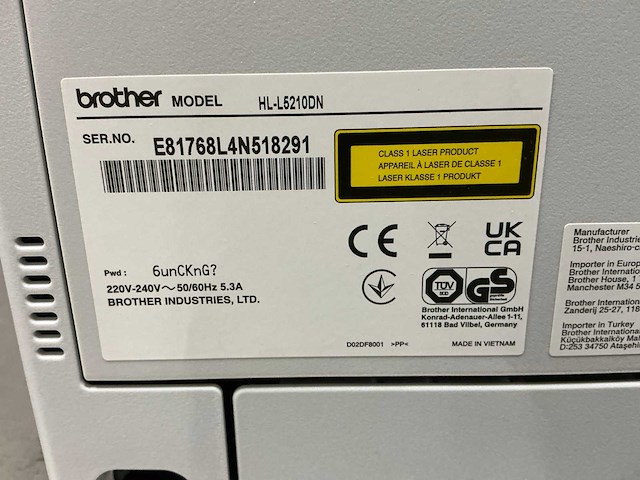Brother hl-l5210dn overige printers en copiers - afbeelding 10 van  10
