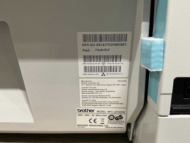 Brother mfc-j5740dw printer - afbeelding 1 van  4