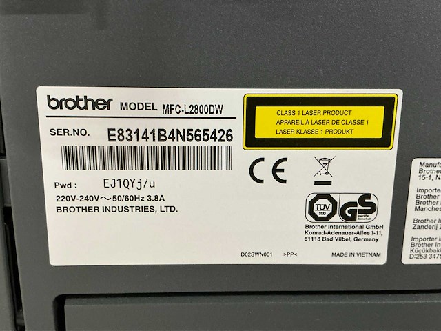 Brother mfc-l2800dw printer - afbeelding 2 van  11