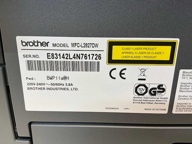 Brother mfc-l2827dw overige printers en copiers - afbeelding 3 van  12