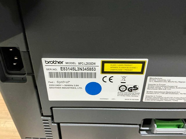 Brother mfc-l2835dw overige printers en copiers - afbeelding 8 van  8