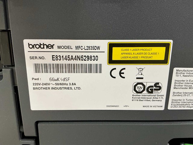 Brother mfc-l2835dw printer - afbeelding 8 van  9