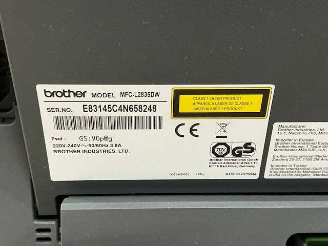 Brother mfc-l2835dw printer - afbeelding 10 van  10