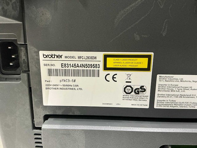 Brother mfc-l2835dw printer - afbeelding 9 van  9