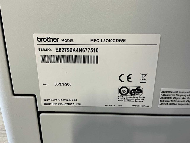 Brother mfc-l3740cdwe printer - afbeelding 8 van  8