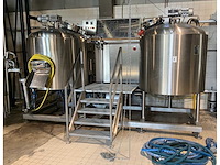 Brouwhuis, tanks, stoomgenerator, chiller en toebehoren voor de brouwerij industrie