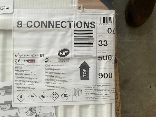 Brugman 8-connections radiator 50x90cm - afbeelding 2 van  2