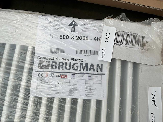 Brugman compact 4 paneelradiator (200x50 cm) - afbeelding 1 van  2