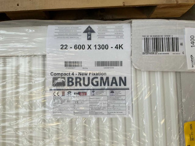 Brugman compact 4 radiator (130x60 cm) - afbeelding 2 van  3