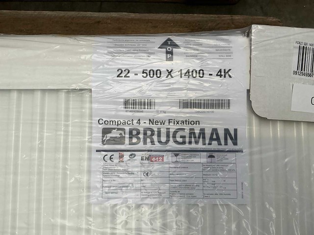 Brugman compact 4 radiator 140x50cm - afbeelding 2 van  3