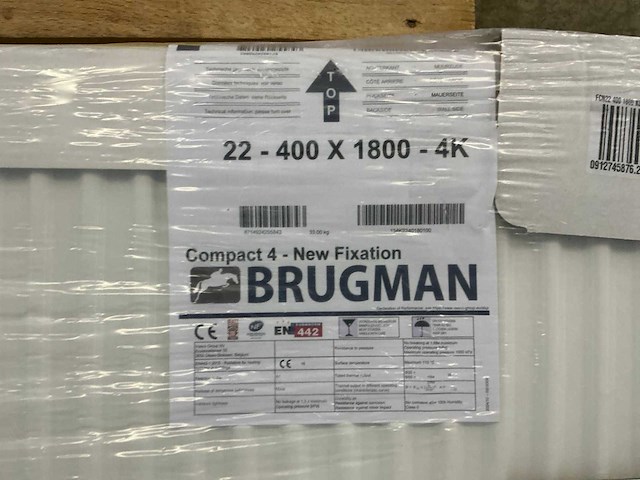 Brugman compact 4 radiator 180x40cm - afbeelding 3 van  4