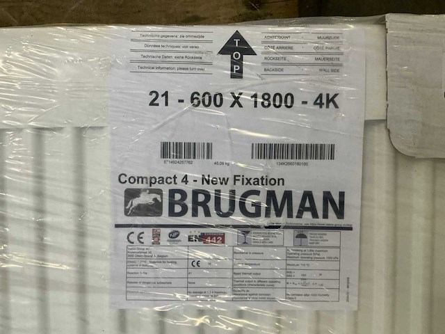 Brugman compact 4 radiator 180x60cm - afbeelding 3 van  4