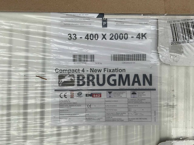 Brugman compact 4 radiator 200x40cm - afbeelding 2 van  3