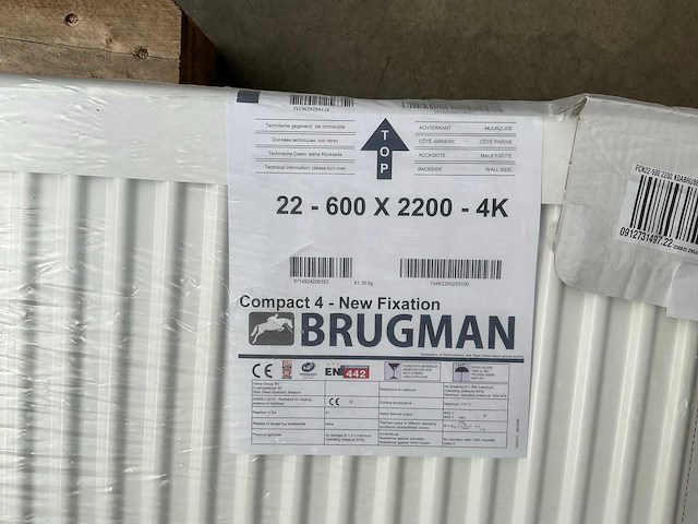 Brugman compact 4 radiator 220cm - afbeelding 2 van  3