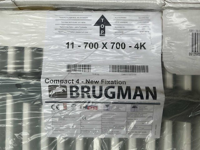 Brugman compact 4 radiator 70x70cm - afbeelding 2 van  2