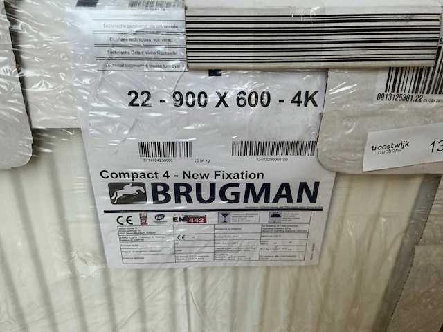 Brugman compact 4 radiator (90x60 cm) - afbeelding 3 van  3