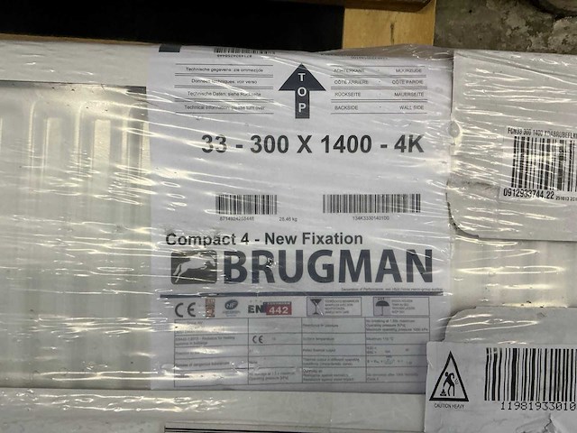 Brugman compact radiator 140x30cm - afbeelding 3 van  4