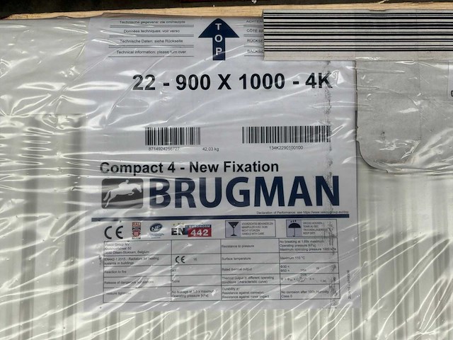 Brugman radiator - 1000x900 mm. - afbeelding 3 van  3