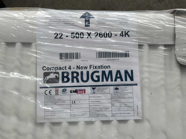 Brugman radiator - 2600x500 mm. - afbeelding 3 van  3