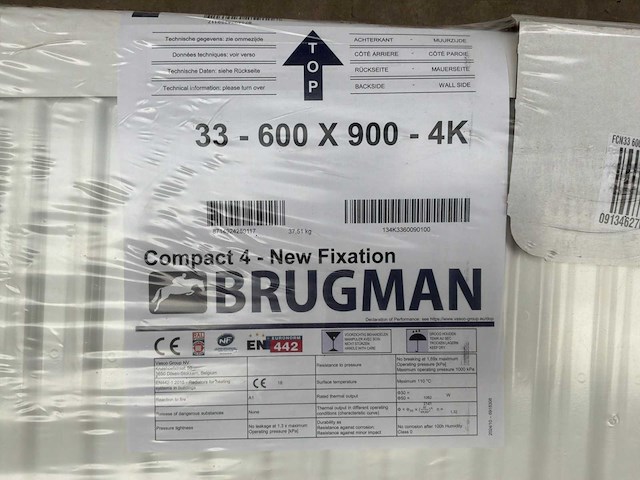 Brugman radiator - 900x600 mm. - afbeelding 3 van  3
