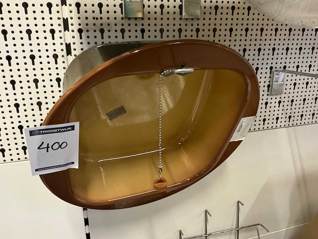 Bruin emaille spoelbak (2x) - afbeelding 1 van  5